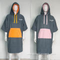 custom microfiber cotton surf robe hooded poncho towel